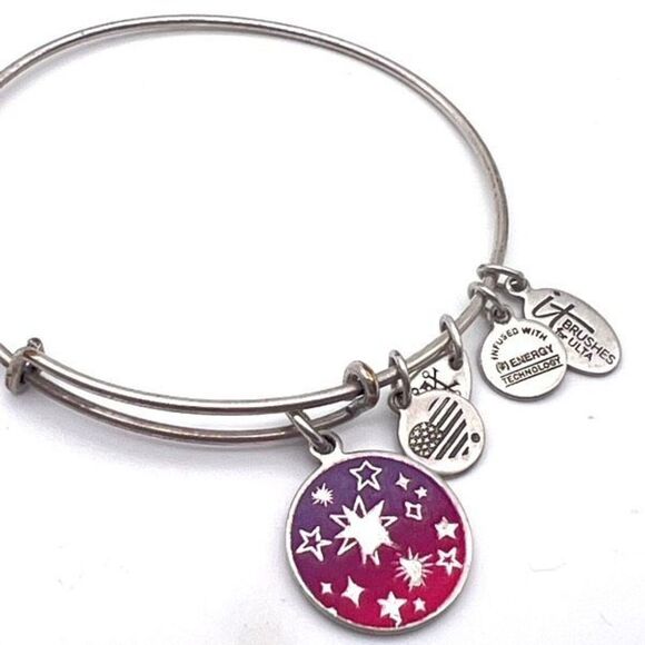 Alex And‎ Ani 2019 Women's Cosmic Star It Brush Charm Expandable Bangle Bracelet - Picture 2 of 7